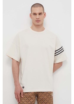 adidas Originals t-shirt bawełniany męski kolor beżowy z aplikacją  IV5354 ze sklepu PRM w kategorii T-shirty męskie - zdjęcie 170039537