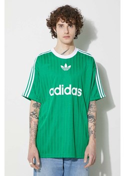 adidas Originals t-shirt męski kolor zielony z nadrukiem IM9457 ze sklepu PRM w kategorii T-shirty męskie - zdjęcie 170039539