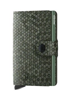Secrid portfel skórzany Miniwallet Hexagon Green kolor zielony ze sklepu PRM w kategorii Portfele damskie - zdjęcie 170039555