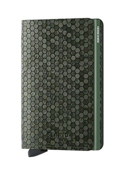 Secrid portfel skórzany Slimwallet Hexagon Green kolor zielony ze sklepu PRM w kategorii Portfele damskie - zdjęcie 170039567