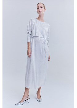 H & M - MAMA Brokatowa sukienka dla karmiącej - Szary ze sklepu H&M w kategorii Sukienki ciążowe - zdjęcie 170039635