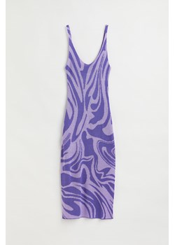 H & M - Dzianinowa sukienka - Fioletowy ze sklepu H&M w kategorii Sukienki - zdjęcie 170039719