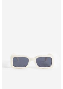 H & M - Prostokątne okulary przeciwsłoneczne - Biały ze sklepu H&M w kategorii Okulary przeciwsłoneczne męskie - zdjęcie 170039845