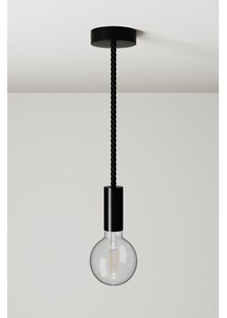 H & M - Drewniana Lampa Sufitowa Z Żarówką - Czarny ze sklepu H&M w kategorii Lampy wiszące - zdjęcie 170039917