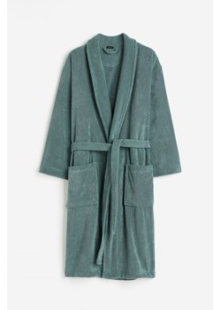 H & M - Szlafrok z bawełnianej frotte - Zielony ze sklepu H&M w kategorii Szlafroki damskie - zdjęcie 170039988