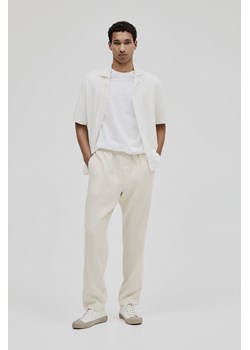 H & M - Lniane spodnie Regular Fit - Biały ze sklepu H&M w kategorii Spodnie męskie - zdjęcie 170040028