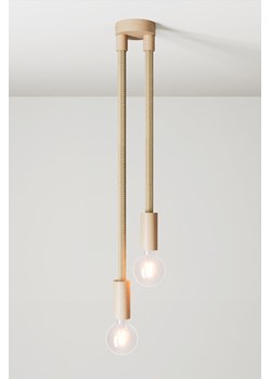 H & M - Drewniana Lampa Wisząca Z Kablem Xxl I 2 Żarówkami - Pomarańczowy ze sklepu H&M w kategorii Lampy wiszące - zdjęcie 170040049