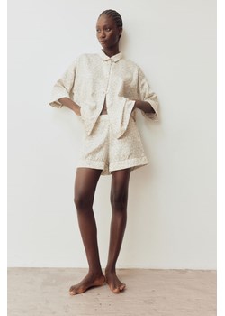 H & M - Wzorzysta piżama satynowa - Beżowy ze sklepu H&M w kategorii Piżamy damskie - zdjęcie 170040087