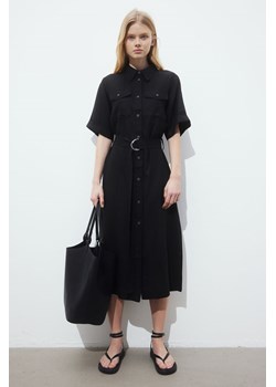 H & M - Szmizjerka z domieszką lnu - Czarny ze sklepu H&M w kategorii Sukienki - zdjęcie 170040159
