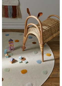 H & M - Bawełniany dywanik w puszyste kropki - Biały ze sklepu H&M w kategorii Tekstylia dziecięce - zdjęcie 170040427
