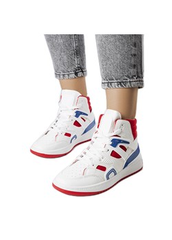Białe sneakersy za kostkę Marjorie ze sklepu ButyModne.pl w kategorii Buty sportowe damskie - zdjęcie 170040536
