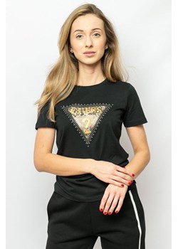 t-shirt damski guess w3yi41 i3z14 czarny ze sklepu Royal Shop w kategorii Bluzki damskie - zdjęcie 170043335