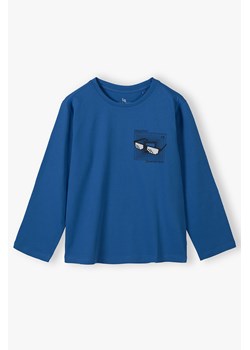 Niebieska bluzka z długim rękawem bawełniana- virtual vision ze sklepu 5.10.15 w kategorii T-shirty chłopięce - zdjęcie 170043599