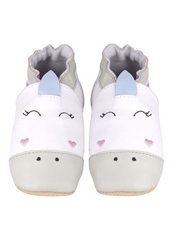 Kindsgut Skórzane buty &quot;Unicorn&quot; w kolorze białym do raczkowania ze sklepu Limango Polska w kategorii Kapcie dziecięce - zdjęcie 170044289