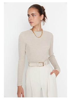 trendyol Sweter w kolorze beżowym ze sklepu Limango Polska w kategorii Swetry damskie - zdjęcie 170044438