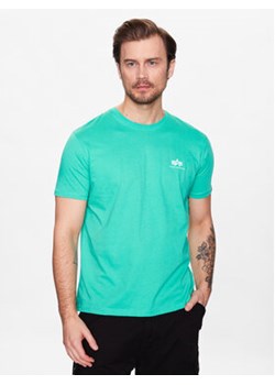 Alpha Industries T-Shirt Basic T Small Logo 188505 Zielony Regular Fit ze sklepu MODIVO w kategorii T-shirty męskie - zdjęcie 170045096