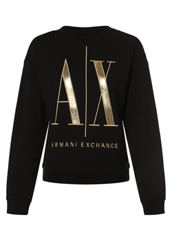 Armani Exchange Bluza damska Kobiety Bawełna czarny nadruk ze sklepu vangraaf w kategorii Bluzy damskie - zdjęcie 170049078