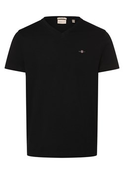 Gant Koszulka męska Mężczyźni Bawełna czarny jednolity ze sklepu vangraaf w kategorii T-shirty męskie - zdjęcie 170049139