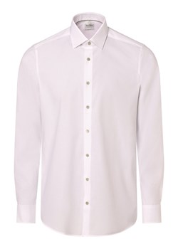 Olymp Level Five Koszula męska Mężczyźni Slim Fit Bawełna biały jednolity ze sklepu vangraaf w kategorii Koszule męskie - zdjęcie 170049169