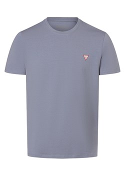 GUESS Koszulka męska Mężczyźni Bawełna niebieski jednolity ze sklepu vangraaf w kategorii T-shirty męskie - zdjęcie 170049187