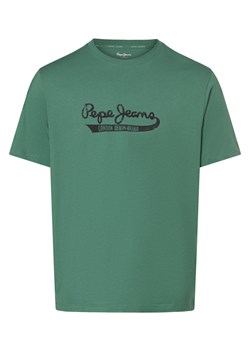 Pepe Jeans Koszulka męska - Claude Mężczyźni Bawełna zielony nadruk ze sklepu vangraaf w kategorii T-shirty męskie - zdjęcie 170049205