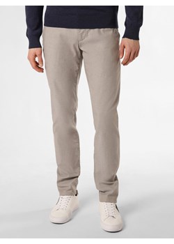 Alberto Spodnie Mężczyźni Bawełna beżowy wypukły wzór tkaniny ze sklepu vangraaf w kategorii Spodnie męskie - zdjęcie 170049276