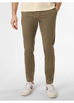 Alberto Spodnie Mężczyźni Bawełna oliwkowy jednolity ze sklepu vangraaf w kategorii Spodnie męskie - zdjęcie 170049277