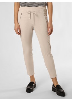 MAC Spodnie - Easy Kobiety Bawełna beżowy jednolity ze sklepu vangraaf w kategorii Spodnie damskie - zdjęcie 170049396