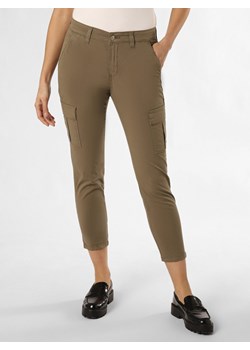 MAC Spodnie - Rich Cargo Kobiety Bawełna oliwkowy jednolity ze sklepu vangraaf w kategorii Spodnie damskie - zdjęcie 170049398