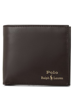 Polo Ralph Lauren Skórzany portfel męski Mężczyźni skóra czekoladowy jednolity ze sklepu vangraaf w kategorii Portfele męskie - zdjęcie 170049406