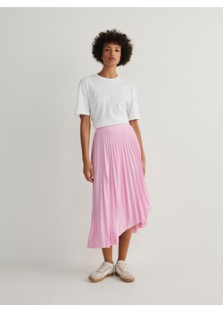 Reserved - Plisowana spódnica midi - pastelowy róż ze sklepu Reserved w kategorii Spódnice - zdjęcie 170052177