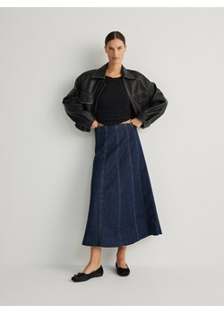 Reserved - Jeansowa spódnica maxi z przeszyciami - granatowy ze sklepu Reserved w kategorii Spódnice - zdjęcie 170052489