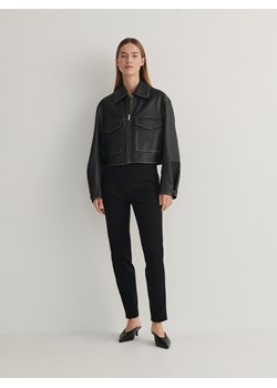 Reserved - Bawełniane legginsy - czarny ze sklepu Reserved w kategorii Spodnie damskie - zdjęcie 170052628