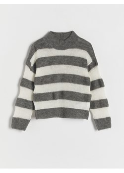 Reserved - Sweter w paski - wielobarwny ze sklepu Reserved w kategorii Swetry dziewczęce - zdjęcie 170052635