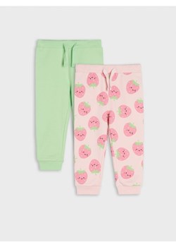 Sinsay - Spodnie dresowe 2 pack - różowy ze sklepu Sinsay w kategorii Spodnie i półśpiochy - zdjęcie 170053685
