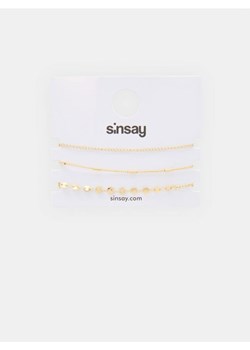 Sinsay - Bransoletki 3 pack - złoty ze sklepu Sinsay w kategorii Bransoletki - zdjęcie 170053715