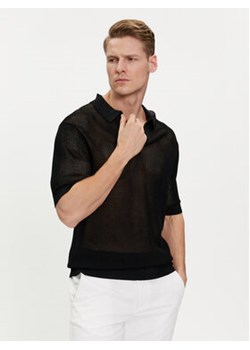 Calvin Klein Swimwear Polo KM0KM00963 Czarny Regular Fit ze sklepu MODIVO w kategorii T-shirty męskie - zdjęcie 170057247