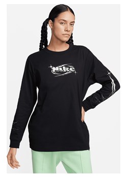 Damski T-shirt z długim rękawem Nike Sportswear - Czerń ze sklepu Nike poland w kategorii Bluzki damskie - zdjęcie 170057646