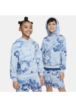Bluza z kapturem dla dużych dzieci Nike Sportswear Club Fleece - Niebieski ze sklepu Nike poland w kategorii Bluzy chłopięce - zdjęcie 170057809
