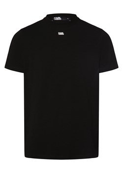 KARL LAGERFELD Koszulka męska Mężczyźni Bawełna czarny jednolity ze sklepu vangraaf w kategorii T-shirty męskie - zdjęcie 170058537