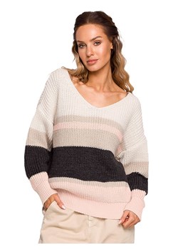made of emotion Sweter w kolorze beżowym ze wzorem ze sklepu Limango Polska w kategorii Swetry damskie - zdjęcie 170061207