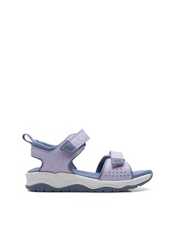 Clarks Skórzane sandały w kolorze fioletowym ze sklepu Limango Polska w kategorii Sandały dziecięce - zdjęcie 170061978