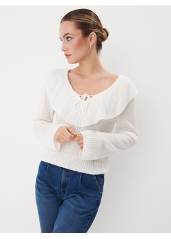 Mohito - Sweter z falbaną - kremowy ze sklepu Mohito w kategorii Swetry damskie - zdjęcie 170062278