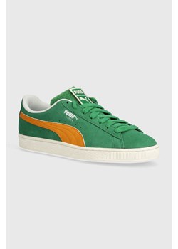 Puma sneakersy zamszowe Suede Patch kolor zielony ze sklepu ANSWEAR.com w kategorii Trampki męskie - zdjęcie 170064468