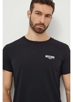 Moschino Underwear t-shirt plażowy kolor czarny z nadrukiem ze sklepu ANSWEAR.com w kategorii T-shirty męskie - zdjęcie 170064685
