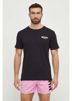 Moschino Underwear t-shirt plażowy bawełniany kolor czarny z nadrukiem ze sklepu ANSWEAR.com w kategorii T-shirty męskie - zdjęcie 170064689