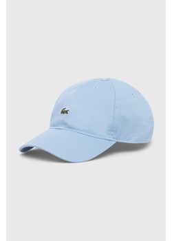 Lacoste czapka z daszkiem bawełniana kolor niebieski z aplikacją ze sklepu PRM w kategorii Czapki z daszkiem męskie - zdjęcie 170064815