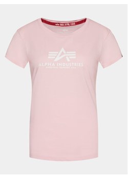 Alpha Industries T-Shirt New Basic 196051 Różowy Regular Fit ze sklepu MODIVO w kategorii Bluzki damskie - zdjęcie 170072676