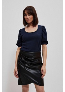Czarna bluzka damska z bufiastymi rękawami ze sklepu 5.10.15 w kategorii Bluzki damskie - zdjęcie 170073209