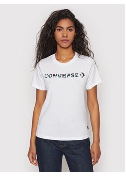 Converse T-Shirt 10023946-A02 Biały Standard Fit ze sklepu MODIVO w kategorii Bluzki damskie - zdjęcie 170073645